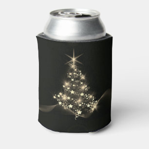 Rafraîchisseur Pour Canette Shine d'or des étoiles sur l'arbre de Noël Dark