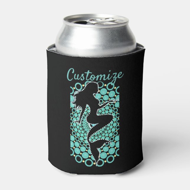 Rafraîchisseur Pour Canette Silhouette de sirène dans les bulles Thunder_Cove (Can devant)