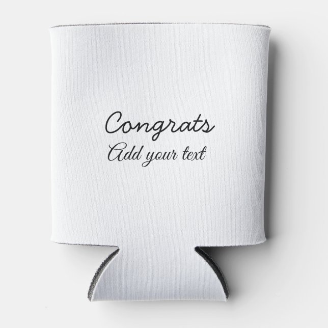 Rafraîchisseur Pour Canette Simple congratulation graduation add your (Devant)