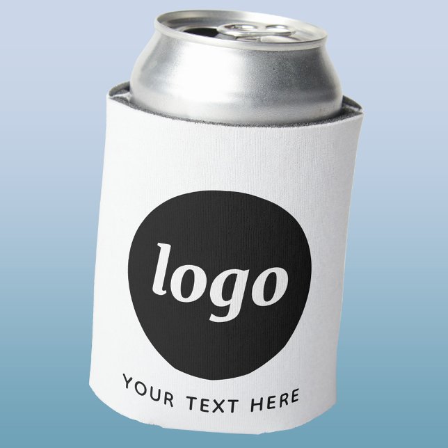 Rafraîchisseur Pour Canette Simple Logo Texte Entreprise Promotion Branding (Simple logo with custom text business branding promotional can cooler )
