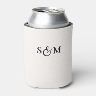 Rafraîchisseur Pour Canette Simple monogramme de mariage à l'ampersand script