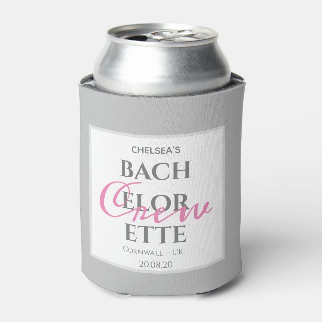Rafraîchisseur Pour Canette Simple Summer Grey Bachelorette Creative Party (Can devant)