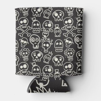 Rafraîchisseur Pour Canette Sketchchy noir crâne papier peint sans couleur