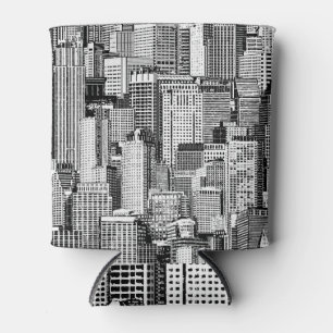Rafraîchisseur Pour Canette Skyscraper City Texture Isométrique sans fil