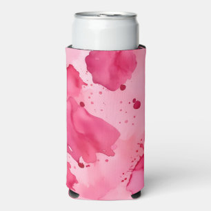 Rafraîchisseur Pour Canette Slim Abstrait rose sur rose