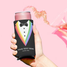 Arc-en-ciel noir Garçons d'honneur personnalisés F