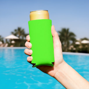Rafraîchisseur Pour Canette Slim Arlequin Neon Vert Couleur Solide