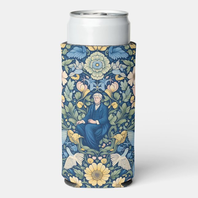Rafraîchisseur Pour Canette Slim Art Morris aux fleurs (Seltzer Verso)