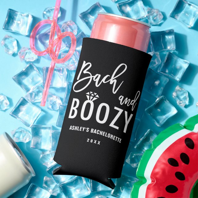 Rafraîchisseur Pour Canette Slim Bach et Boozy Bachelorette (Été in situ)