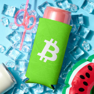 Rafraîchisseur Pour Canette Slim BitCoin Neurone Vert
