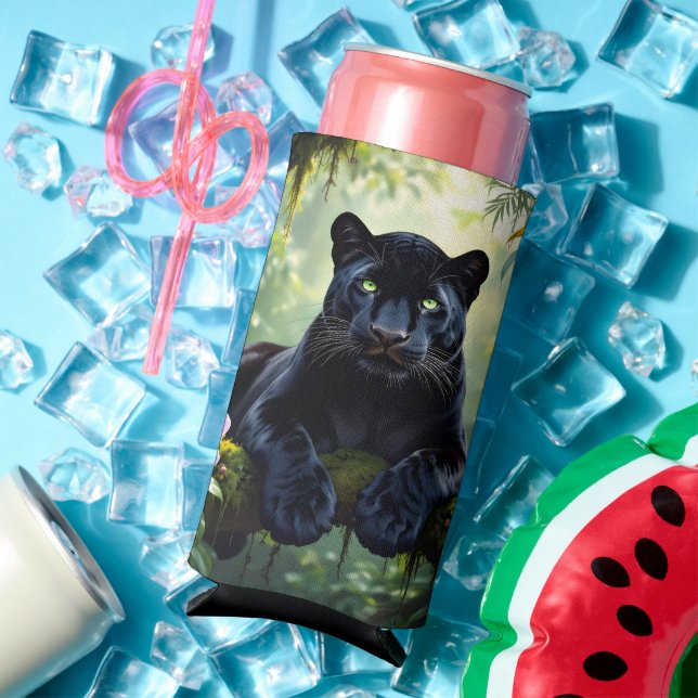 Rafraîchisseur Pour Canette Slim Black Panther in the Jungle (Été in situ)