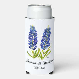 Rafraîchisseur Pour Canette Slim Bluebonnets Texas Texan Mariage nature fleurie