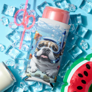 Rafraîchisseur Pour Canette Slim Bouledogue français en vacances French Bulldog