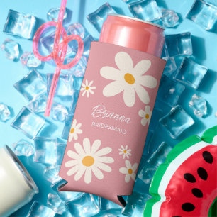 Rafraîchisseur Pour Canette Slim Cadeaux de demoiselle de Bridesmaid rétro margueri