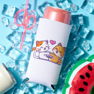 Rafraîchisseur Pour Canette Slim Chat et Shiba Inu