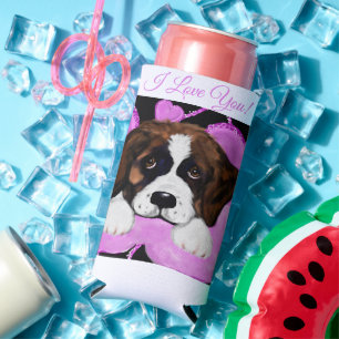 RAFRAÎCHISSEUR  POUR CANETTE SLIM CHIEN SAINT BERNARD 