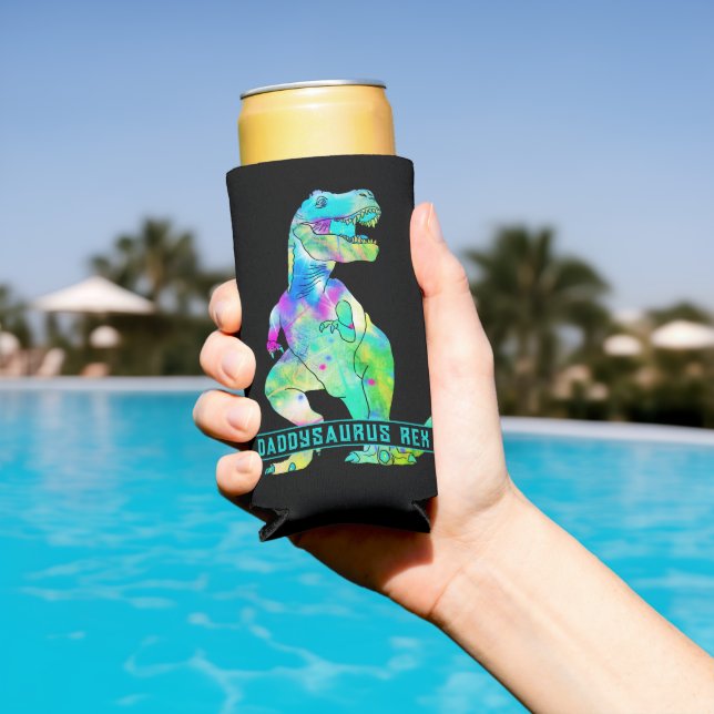 Rafraîchisseur Pour Canette Slim Citation Drôle Papa T Rex (Piscine in situ)