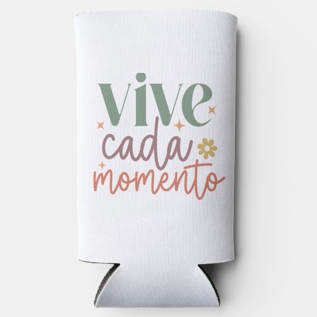 Rafraîchisseur Pour Canette Slim Citation Inspirante "Vive Canada Momento" (Recto)