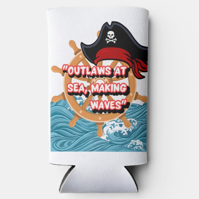 Rafraîchisseur Pour Canette Slim citation pirate (Recto)