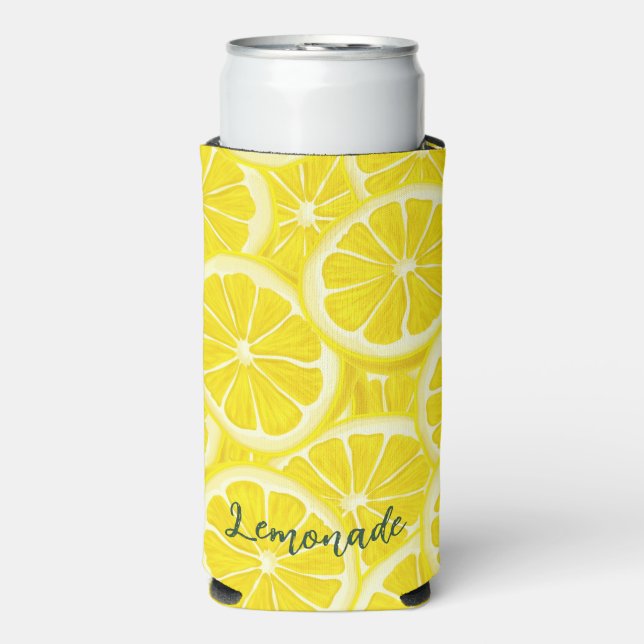 Rafraîchisseur Pour Canette Slim Citrons tranchés Design Seltzer Can Cooler (Seltzer Recto)
