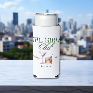 Rafraîchisseur Pour Canette Slim Cocktails Classy Green & Red Girl's Club