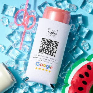 Rafraîchisseur Pour Canette Slim Code QR de révision commerciale Google Review