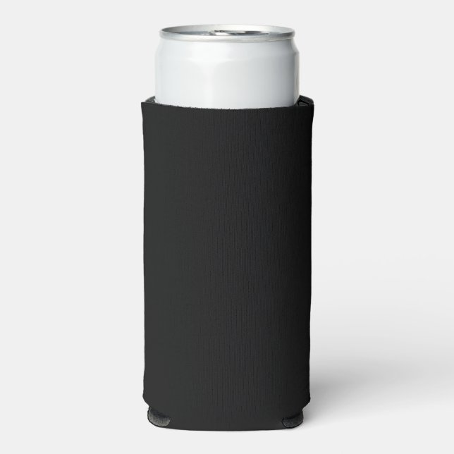 Rafraîchisseur Pour Canette Slim Couleur noire solide (Seltzer Recto)