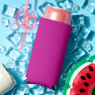 Rafraîchisseur Pour Canette Slim Couleur solide rose chaud