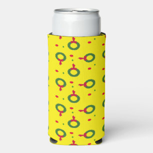Rafraîchisseur Pour Canette Slim Courrier de Noël pois jaune