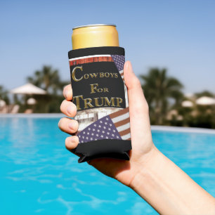 RAFRAÎCHISSEUR POUR CANETTE SLIM COWBOYS POUR TRUMP