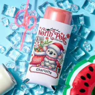 Rafraîchisseur Pour Canette Slim Cute Koala Chirstmas Nom personnalisé