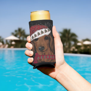 Rafraîchisseur Pour Canette Slim Dachshund Rouge