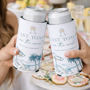 Rafraîchisseur Pour Canette Slim Dernier toast sur la côte Bachelorette Can Cooler