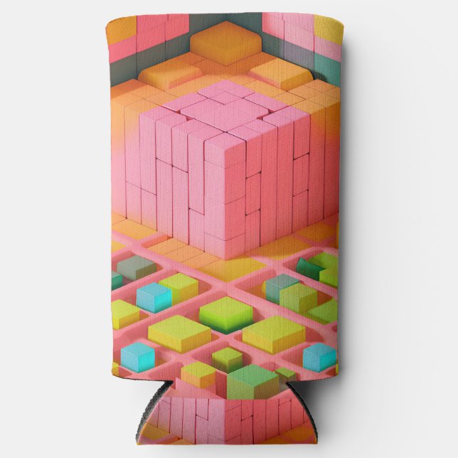 Rafraîchisseur Pour Canette Slim Douceur aux couleurs vives (Recto)