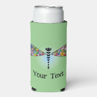 Rafraîchisseur Pour Canette Slim Dragonfly Damselfly Seltzer Can Cooler