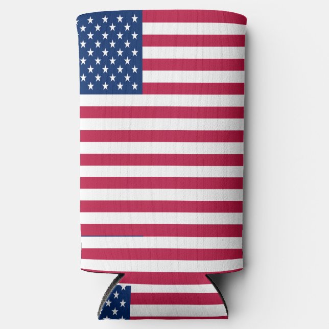 Rafraîchisseur Pour Canette Slim Drapeau américain 26976 (Recto)