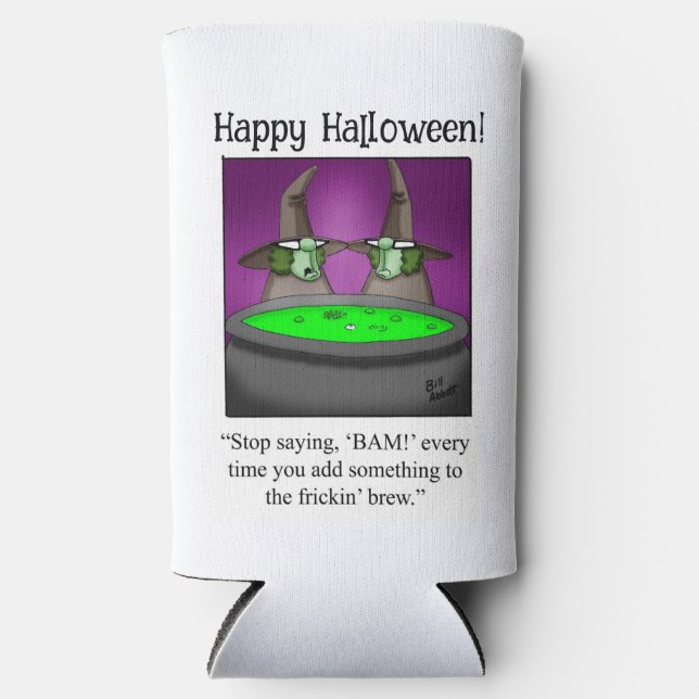 Rafraîchisseur Pour Canette Slim Drôle Halloween Humour peut refroidir cadeau (Recto)