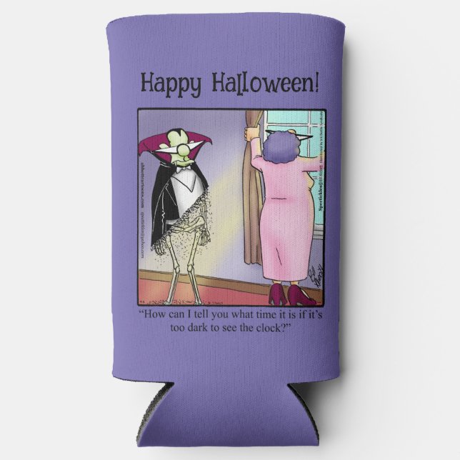 Rafraîchisseur Pour Canette Slim Drôle Halloween Humour peut refroidir cadeau (Recto)