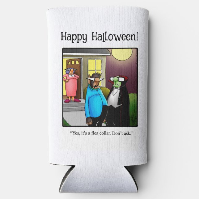 Rafraîchisseur Pour Canette Slim Drôle Halloween Humour peut refroidir cadeau (Recto)