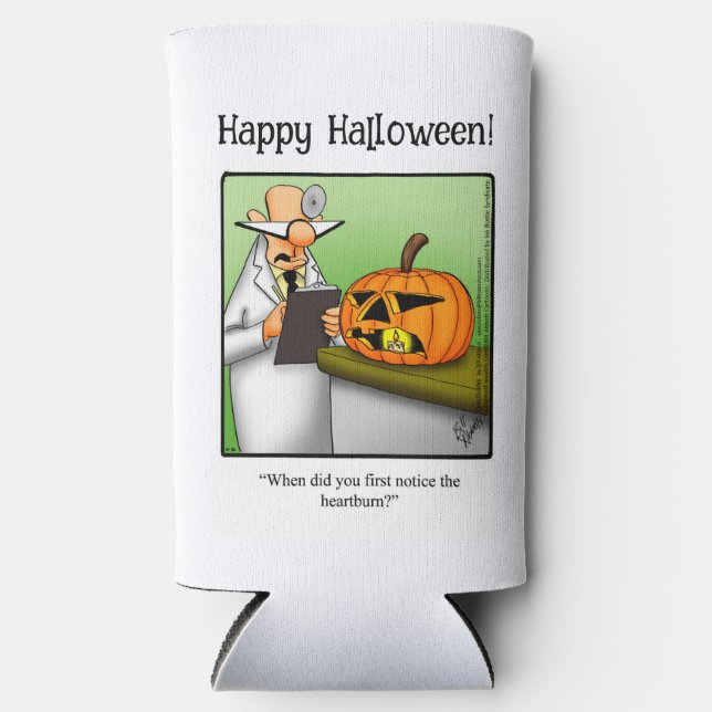 Rafraîchisseur Pour Canette Slim Drôle Halloween Humour peut refroidir cadeau (Recto)