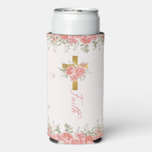 Rafraîchisseur Pour Canette Slim Faith Cadeau Floral Cross