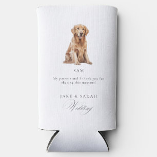 Rafraîchisseur Pour Canette Slim Faveur de mariage drôle à l'aquarelle pour animal
