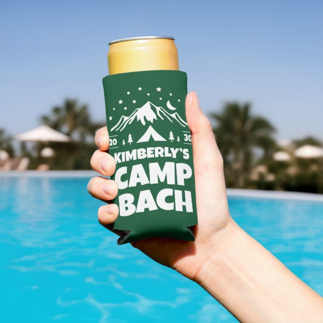 Rafraîchisseur Pour Canette Slim Fête de Bach en camp vert (Piscine in situ)