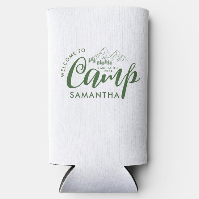 Rafraîchisseur Pour Canette Slim Fête de Bachelorette de Camp sur Mesure Moderne Ru (Recto)