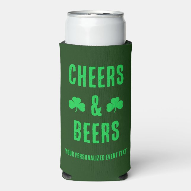 Rafraîchisseur Pour Canette Slim Fête de bières et toasts (Seltzer Recto)