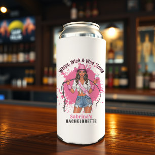 Rafraîchisseur Pour Canette Slim Fête de Fiançailles de Cowgirl Fouets Vin & Moment