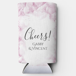 Rafraîchisseur Pour Canette Slim Fleurs d'Hydrangée rose Aquarelle Mariage Favorise
