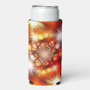 Rafraîchisseur Pour Canette Slim Fond d'étoiles de feux d'artifice abstraits
