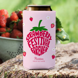 Rafraîchisseur Pour Canette Slim Fraise Festival Forever Cute Personnalisable