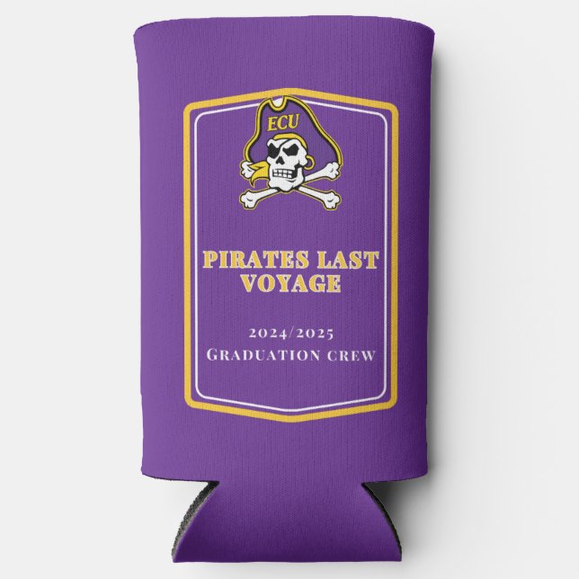 Rafraîchisseur Pour Canette Slim Graduation Koozie - Violet (Recto)